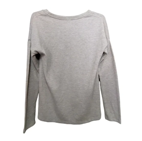 Nike Waffle Knit Gray Long Sleeve Colorful Graphic Top Girls Size Extra Large XL - Picture 2 of 7